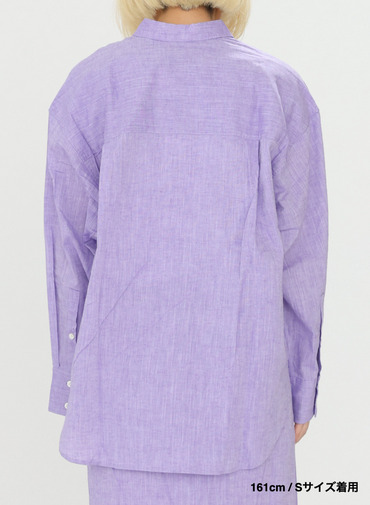 コットンリネン シャツ 詳細画像 Purple 7