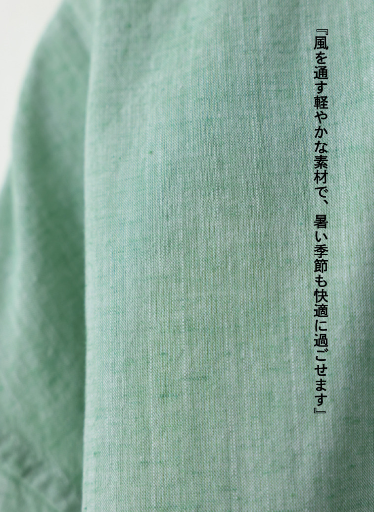 コットンリネン シャツ 詳細画像 Green 4