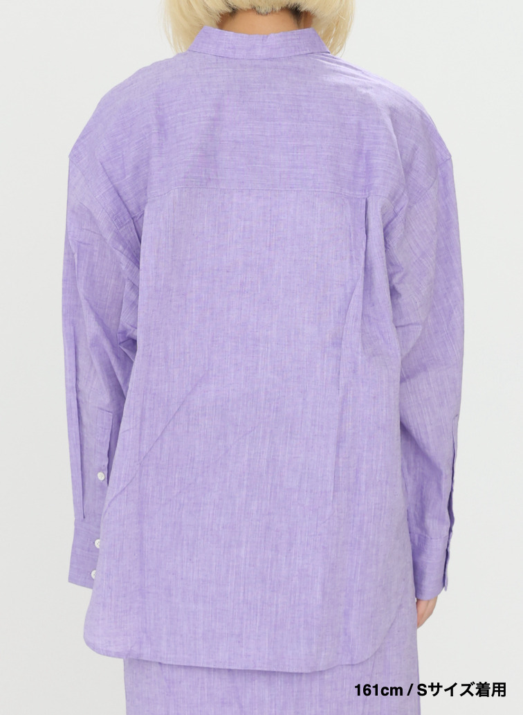 コットンリネン シャツ 詳細画像 Purple 7