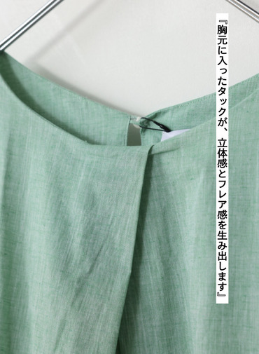 コットンリネン ドレス 詳細画像 Green 7
