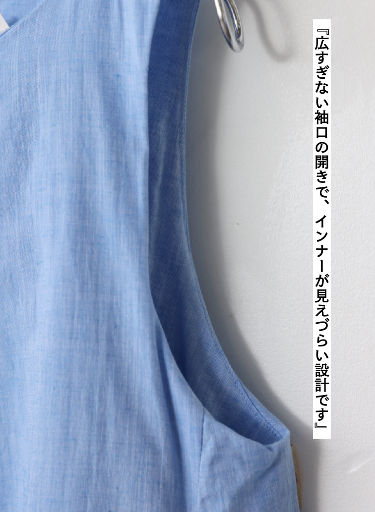 コットンリネン ドレス 詳細画像 Blue 3