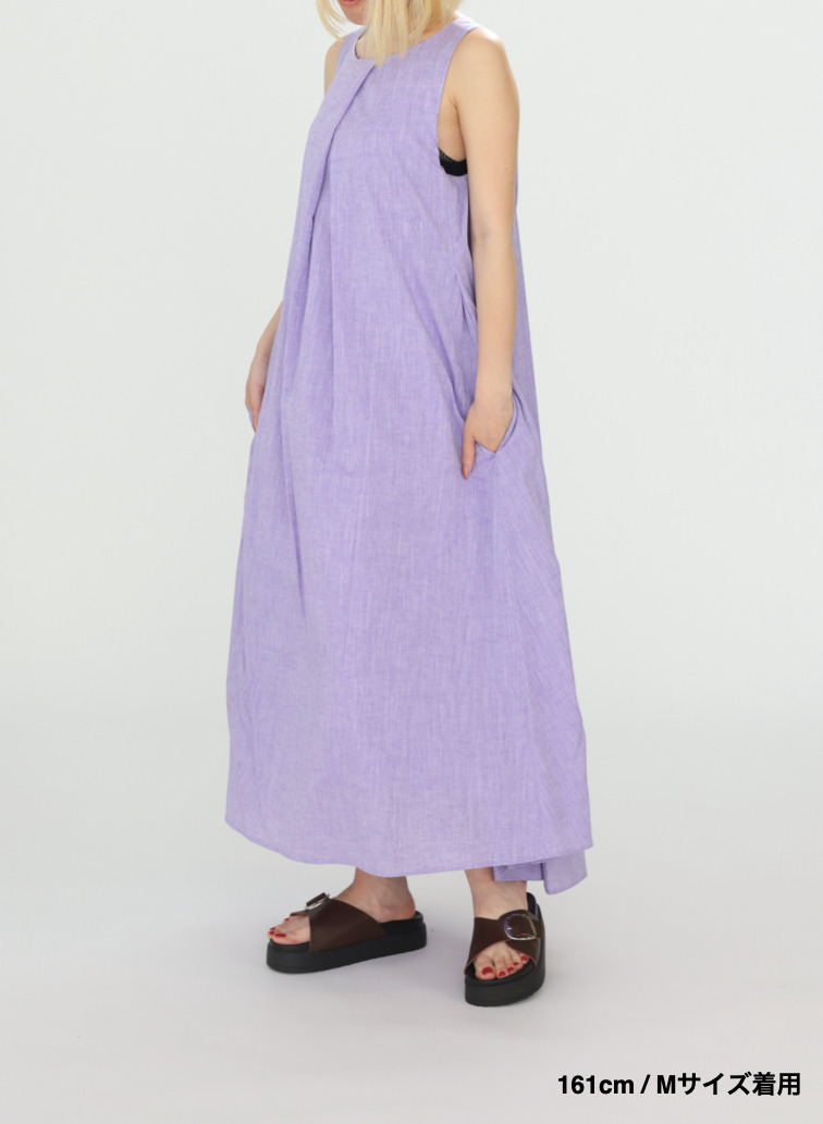 コットンリネン ドレス 詳細画像 Purple 12
