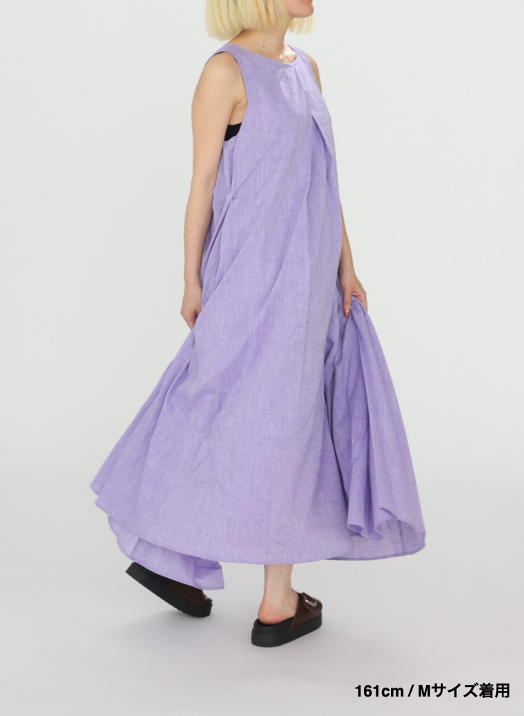コットンリネン ドレス 詳細画像 Purple 13