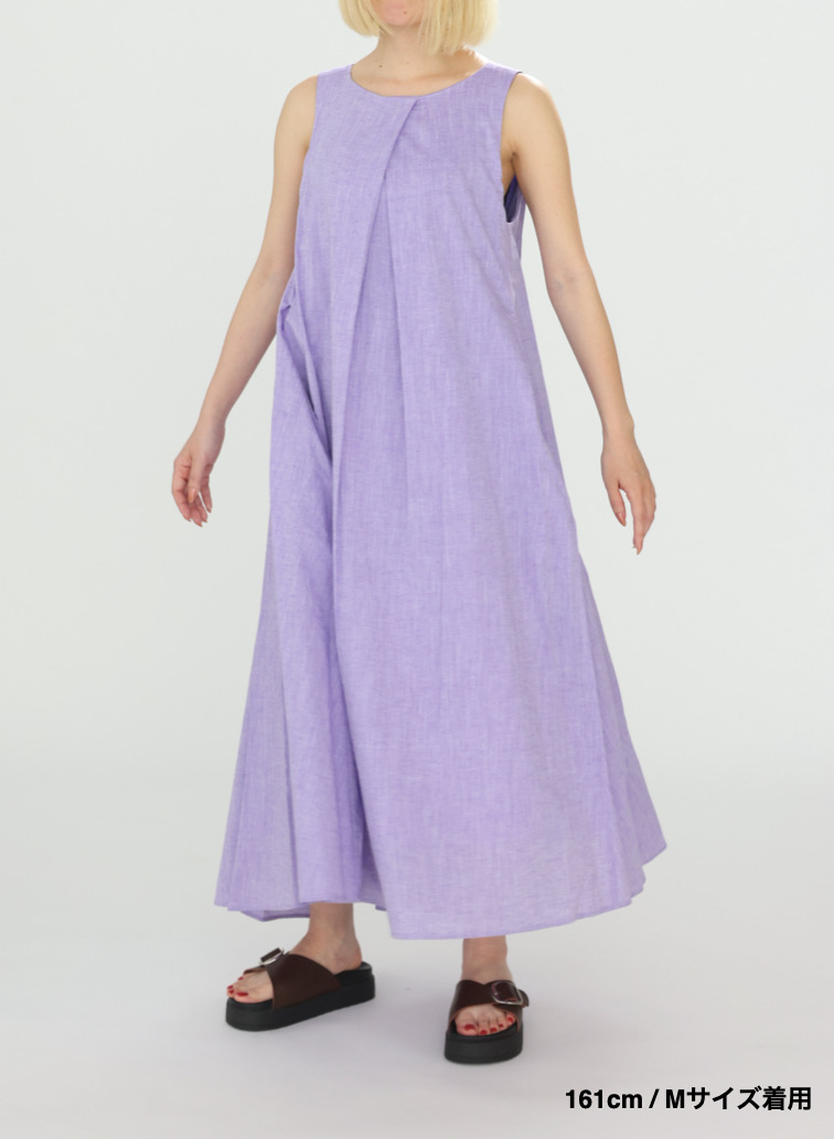 コットンリネン ドレス 詳細画像 Purple 14