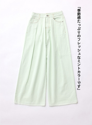 ティント デニムパンツ 詳細画像 Pale Green 4