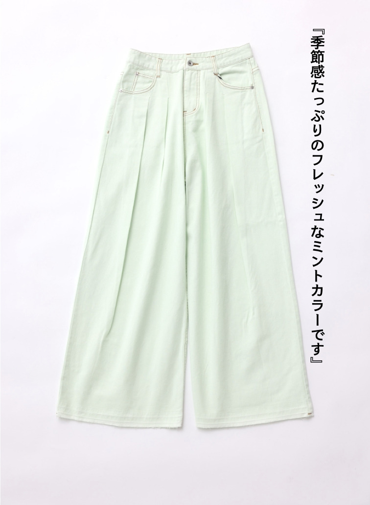 ティント デニムパンツ 詳細画像 Pale Green 4