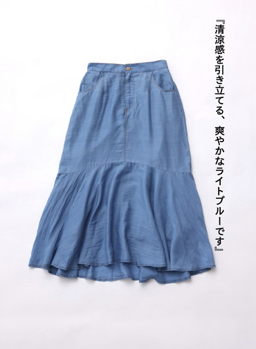 シアーデニムスカート 詳細画像 Blue 5