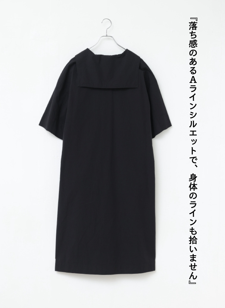 コットンリネンドレス 詳細画像 Black 7