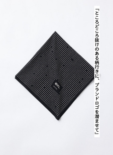 ドット柄スカーフ 詳細画像 Black 7