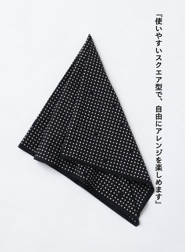 ドット柄スカーフ 詳細画像 Black 8