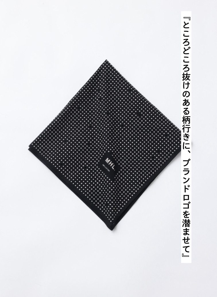 ドット柄スカーフ 詳細画像 Black 7