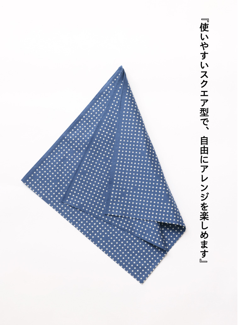 ドット柄スカーフ 詳細画像 Blue 2