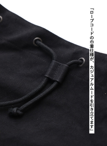 コットンキャンバスバッグ 詳細画像 Black 2