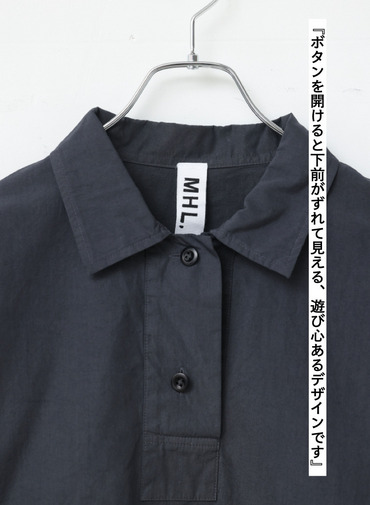 ポプリンシャツ 詳細画像 Dark Gray 4