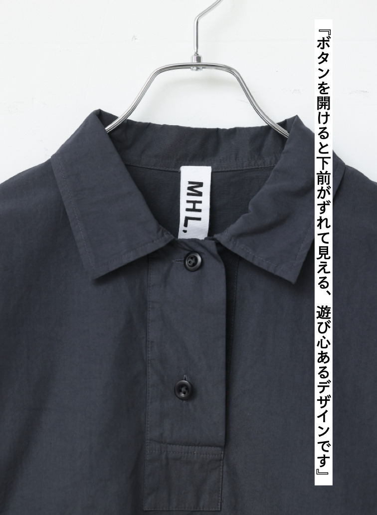 ポプリンシャツ 詳細画像 Dark Gray 4