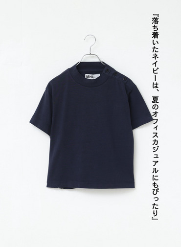 コットンリネンジャージーTシャツ 詳細画像 Navy 1