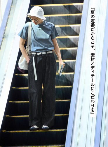 コットンリネンジャージーTシャツ 詳細画像 Blue 5