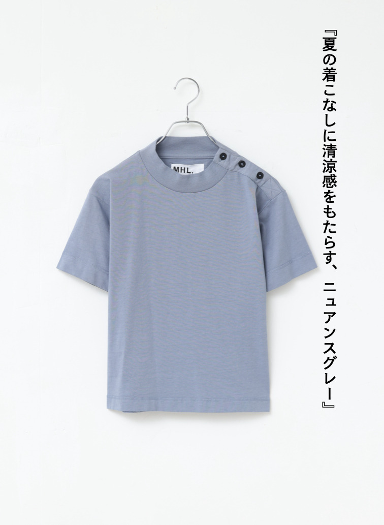 コットンリネンジャージーTシャツ 詳細画像 Blue 6