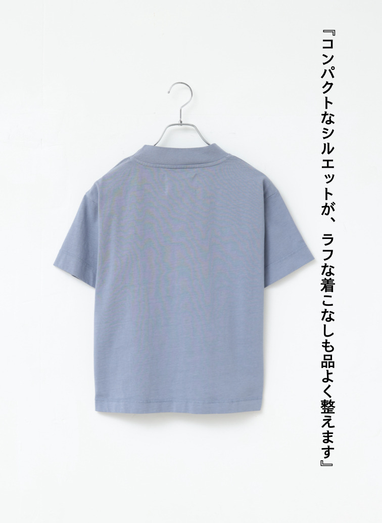コットンリネンジャージーTシャツ 詳細画像 Blue 7