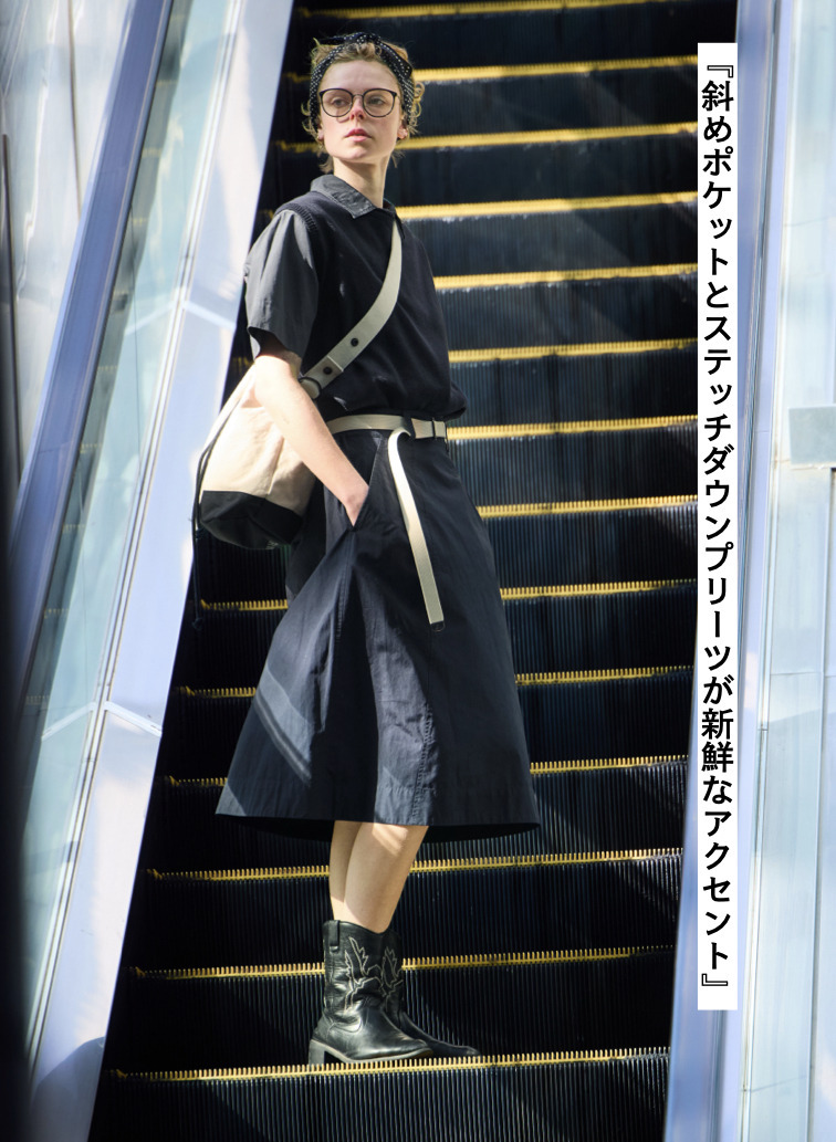 ポプリンスカート 詳細画像 Navy 2