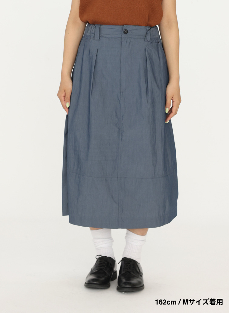 コットンナイロンスカート 詳細画像 Blue Gray 15