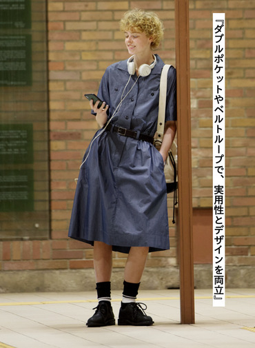 コットンナイロンドレス 詳細画像 Blue Gray 4