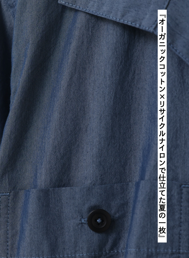 コットンナイロンドレス 詳細画像 Blue Gray 10