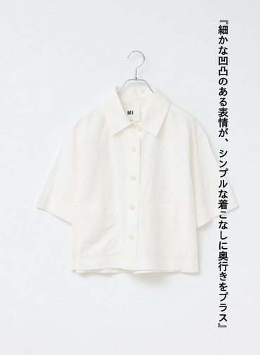 ドライコットンリネンシャツ 詳細画像 White  7