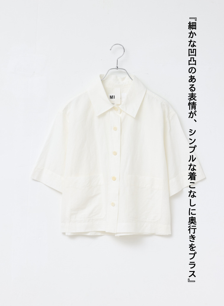 ドライコットンリネンシャツ 詳細画像 White  7