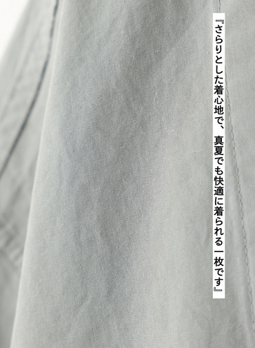 コットンリネンシャツ 詳細画像 Gray 3