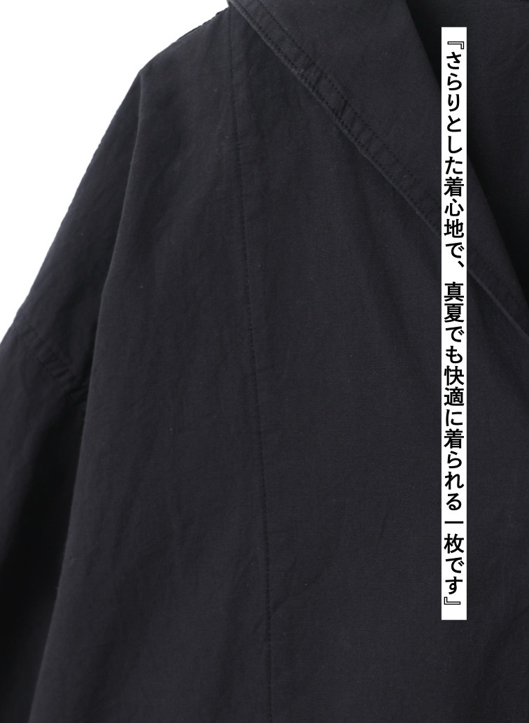 コットンリネンシャツ 詳細画像 Black 10