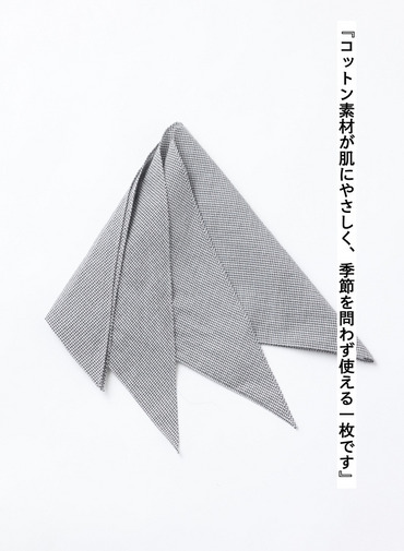 ギンガムチェックスカーフ 詳細画像 Black 4