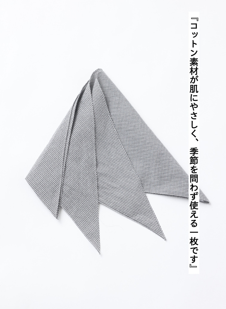 ギンガムチェックスカーフ 詳細画像 Black 4