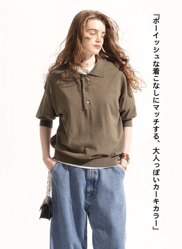ヘンリーポロニット 詳細画像 Khaki 2
