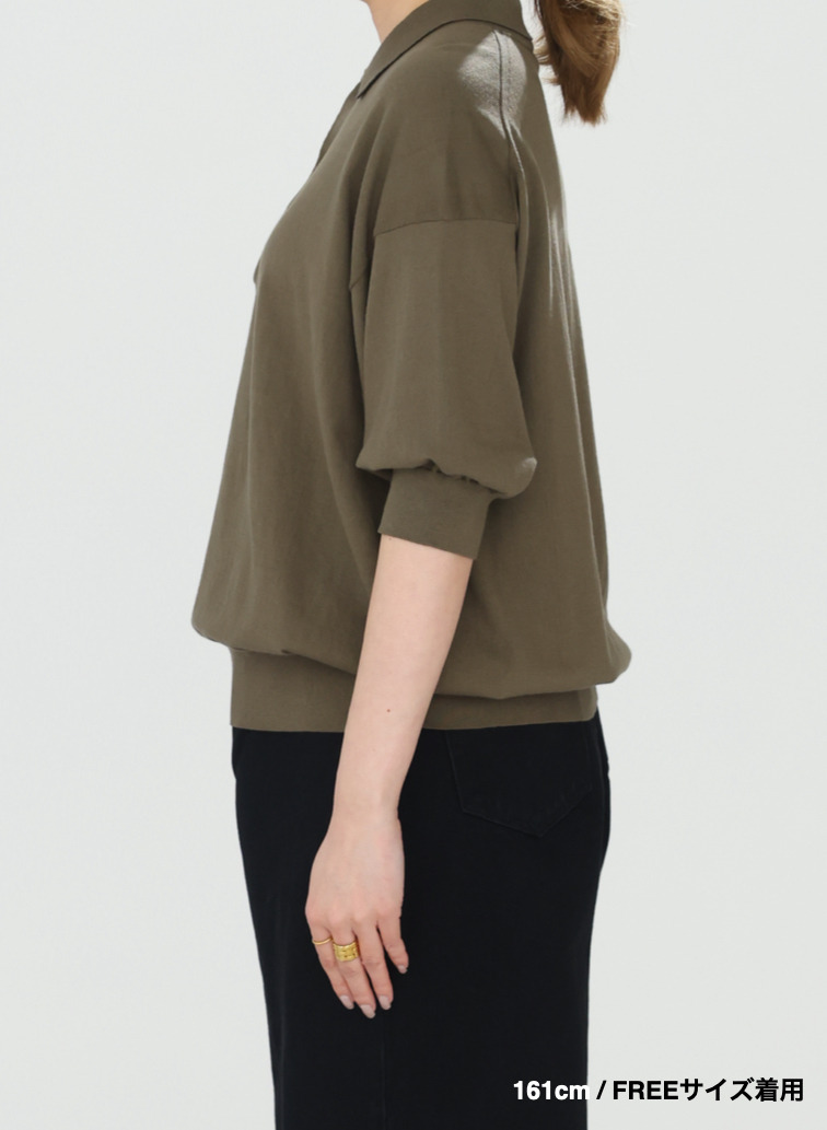 ヘンリーポロニット 詳細画像 Khaki 7