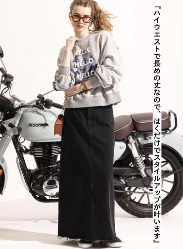 デニムスカート &ldquo;BUDDY DENIM SKIRT&rdquo; 詳細画像 Black 2