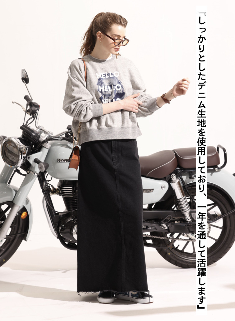 デニムスカート &ldquo;BUDDY DENIM SKIRT&rdquo; 詳細画像 Black 3
