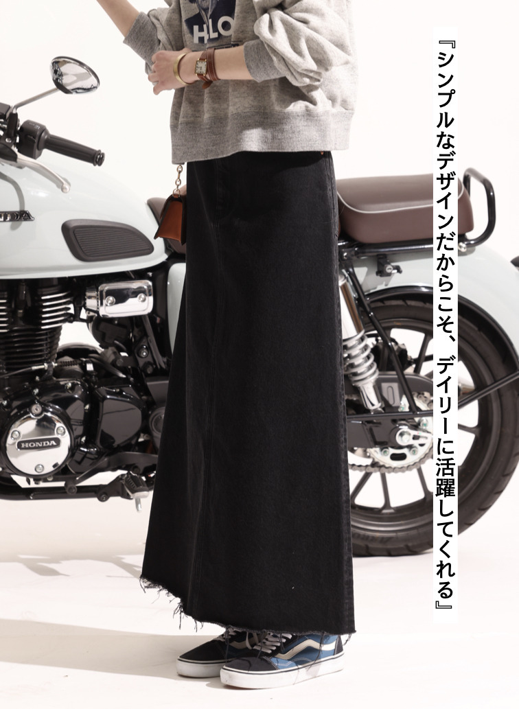 デニムスカート &ldquo;BUDDY DENIM SKIRT&rdquo; 詳細画像 Black 4