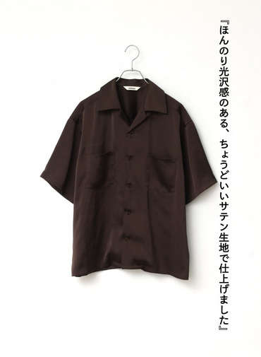 オープンカラーシャツ 詳細画像 Brown 5