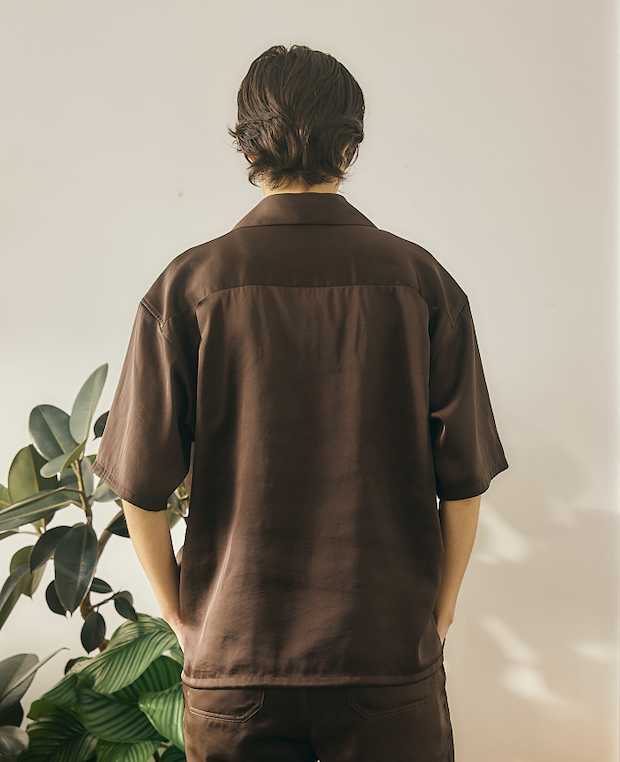 オープンカラーシャツ 詳細画像 Brown 19