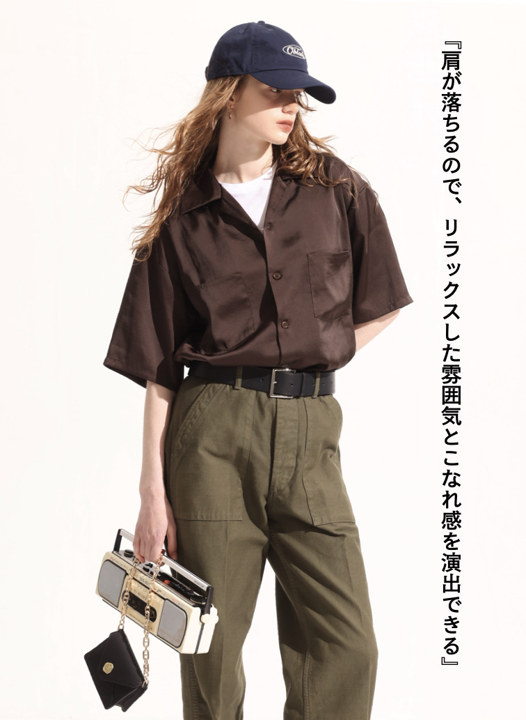 オープンカラーシャツ 詳細画像 Brown 4