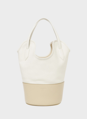 バケットトートバッグ / RAY BUCKET S BICOLOUR 詳細画像 Beige 1