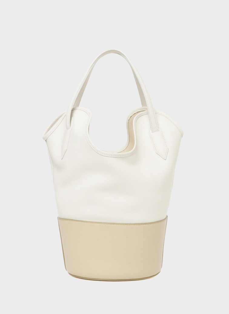 バケットトートバッグ / RAY BUCKET S BICOLOUR 詳細画像 Beige 3