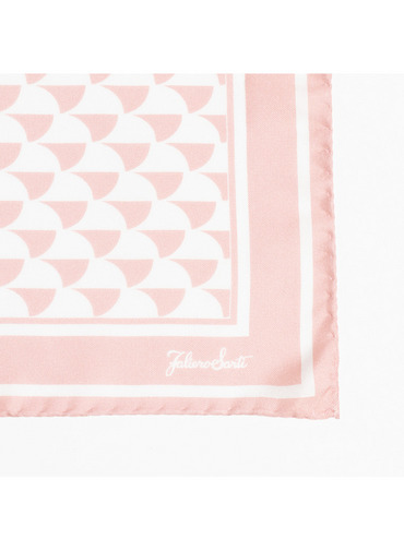 シルクスカーフ Aウェーブプリント 詳細画像 Pink 4