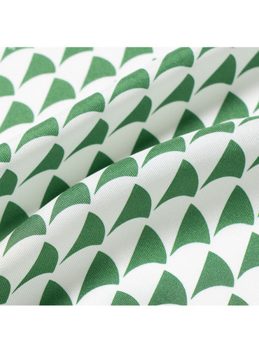 シルクスカーフ Aウェーブプリント 詳細画像 Green 6