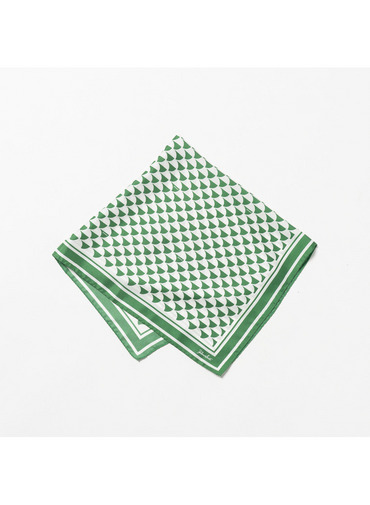 シルクスカーフ Aウェーブプリント 詳細画像 Green 7