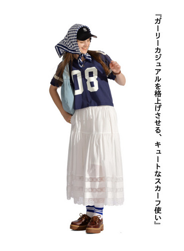 シルクスカーフ Aウェーブプリント 詳細画像 Navy 2