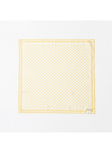 シルクスカーフ Aウェーブプリント 詳細画像 Light Yellow 3