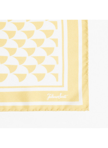 シルクスカーフ Aウェーブプリント 詳細画像 Light Yellow 4
