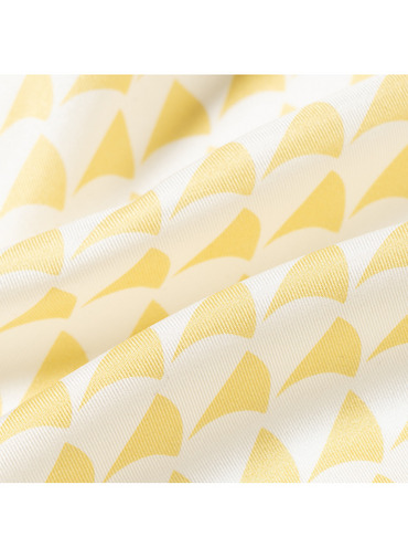 シルクスカーフ Aウェーブプリント 詳細画像 Light Yellow 6